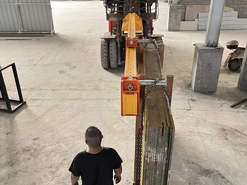 forklift to move stone panels easy