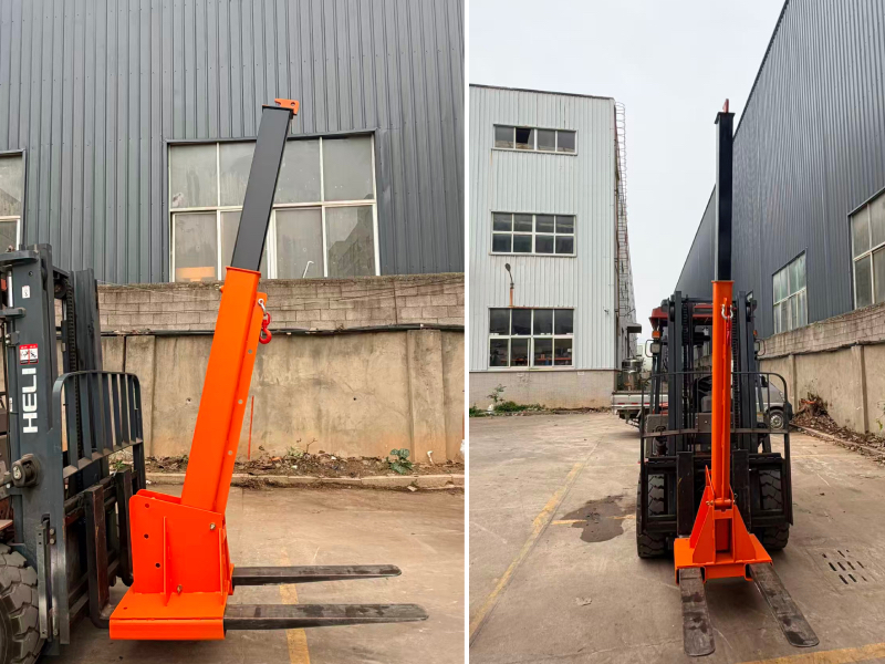 forklift attached fork spreader arms