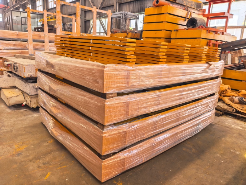 customized steel platform to work with bridge saw