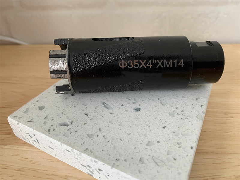 كيفية حفر ثقب صنبور على حجر الجرانيت باستخدام آلة يدوية؟